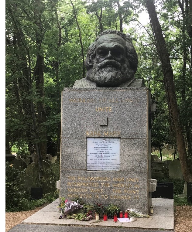 Figure 1: Marx’s Grave, Highgate Cemetery, London (photo credit William E. Engel)