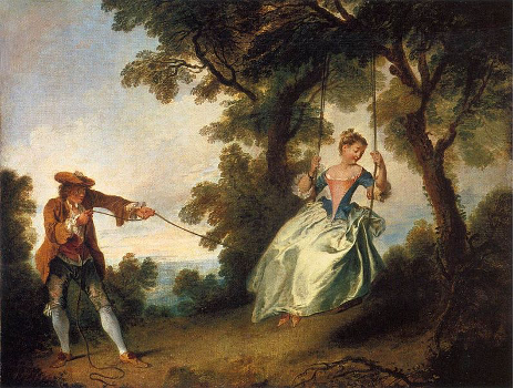 Nicolas Lancret. The Swing, c. 1735. Victoria and Albert Museum. https://commons.wikimedia.org/wiki/File:Nicolas_Lancret_-_The_Swing_-_WGA12430.jpg